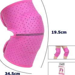 COPPIA GINOCCHIERA FASCIA TUTORE ANALLERGICA LAVABILE PER BAMBINE COLORE ROSA M