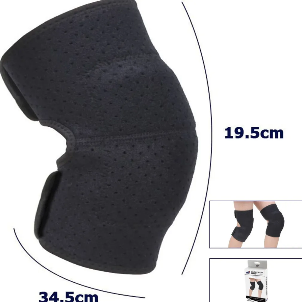 COPPIA GINOCCHIERE FASCIA TUTORE ANALLERGICA LAVABILE PER BAMBINI COLORE NERO S