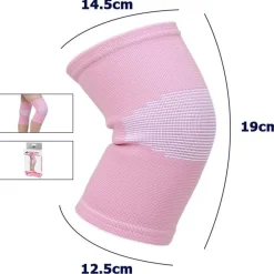 COPPIA GINOCCHIERE FASCIA ELASTICA ANALLERGICA LAVABILE PER BAMBINI ROSA TG. M