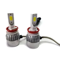 COPPIA LAMPADE LED AUTO FARI H11 MOTO KIT LAMPADINE 36W LUCE BIANCA 6000K 3800LM