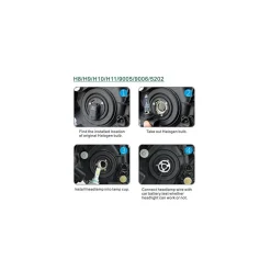 COPPIA LAMPADE LED AUTO FARI H11 MOTO KIT LAMPADINE 36W LUCE BIANCA 6000K 3800LM