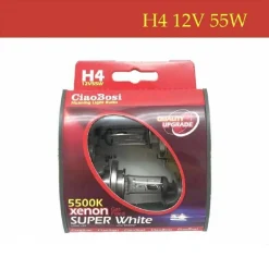 COPPIA LAMPADINE LAMPADE AUTO MOTO XENON H4 12V 55 WATT 5500K C-186282