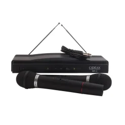 COPPIA MICROFONI PROFESSIONALI SENZA FILI CON CENTRALINA BICANALE 009-4