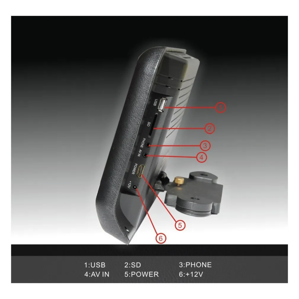 COPPIA MONITOR DVD AV 9 POLLICI POGGIATESTA AUTO MONITOR UNIVERSALE USB SD AV