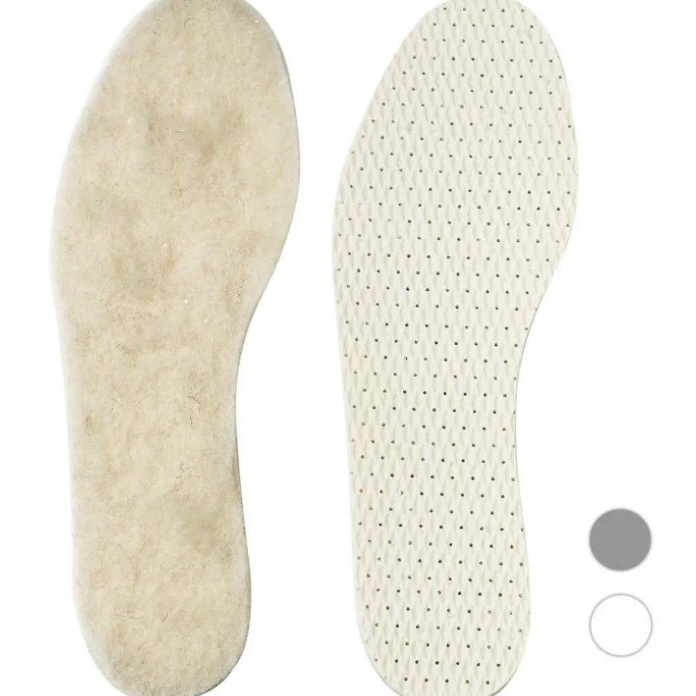 COPPIA SOLETTE SOTTOPIEDE LANA TAGLIA 32-45 SCARPE ANTIBATTERICO SCALDAPIEDI