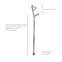 COPPIA STAMPELLE CANADESI STAMPELLA IN ALLUMINIO ALTEZZA REGOLABILE LEGA LEGGERA