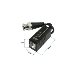 COPPIA TRASMETTITORI VIDEO BALUN PASSIVI AHD HDCVI HDTVI CCTV BNC UTP CAT5 1080P