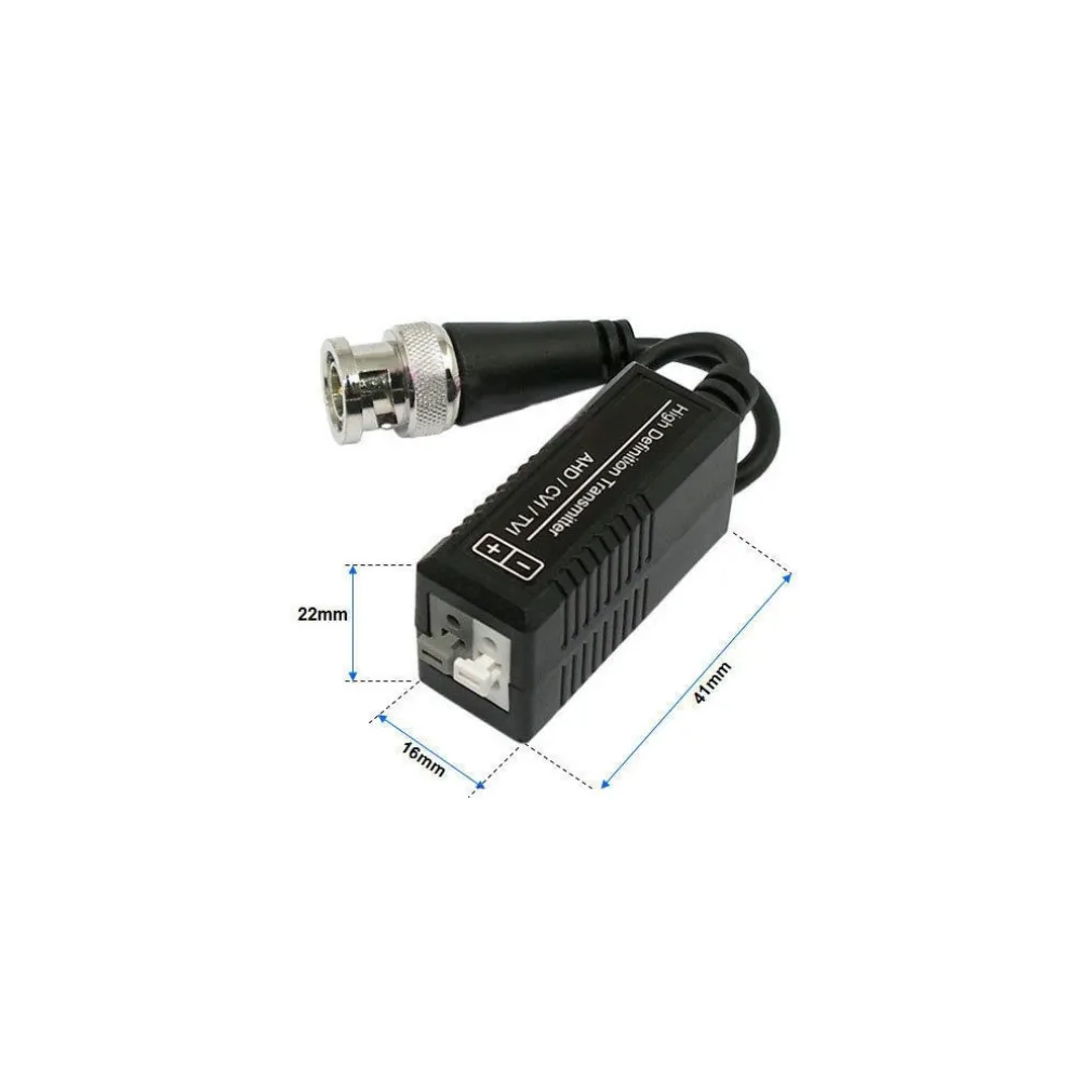 COPPIA TRASMETTITORI VIDEO BALUN PASSIVI AHD HDCVI HDTVI CCTV BNC UTP CAT5 1080P