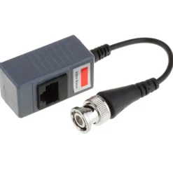 COPPIA TRASMETTITORI VIDEO AUDIO BALUN ALIMENTAZIONE PORTA LAN RJ45 CAVO CAT 5