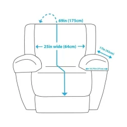 COPRI POLTRONA DOUBLE FACE PER ANIMALI CANE GATTO PROTEGGI DA PELI 175cm x 64 cm