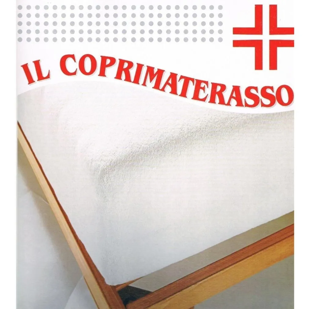 COPRIMATERASSO IMPERMEABILE 1 PIAZZA E MEZZA CON ANGOLI ELASTICI 130X195CM