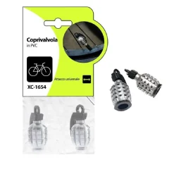 COPRIVALVOLA PVC TAPPO VALVOLA FORMA DI GRANATA BICI ATTACCO UNIVERSALE XC-1654