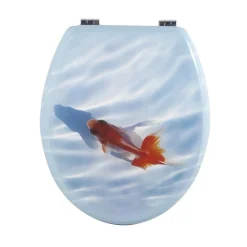 COPRIWATER COPRI WATER SEDILE WC BAGNO UNIVERSALE CERNIERE ACCIAIO PESCE ROS DFH