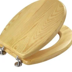 COPRIWATER COPRI WATER SEDILE WC BAGNO UNIVERSALE CERNIERE LEGNO BEIGE