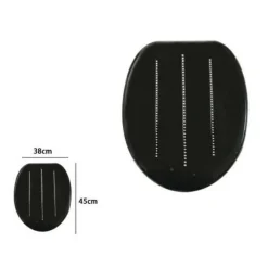 COPRIWATER COPRI WATER SEDILE WC BAGNO UNIVERSALE MDF NERO RIGHE STRASS 59206