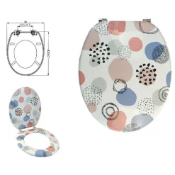 COPRIWATER COPRI WATER SEDILE WC BAGNO UNIVERSALE IN MDF SFERE ASTRATTE 87101