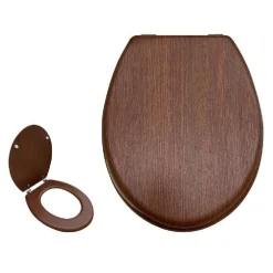 COPRIWATER COPRI WC SEDILE UNIVERSALE BAGNO LEGNO CON CERNIERE RESISTENTE 52948A