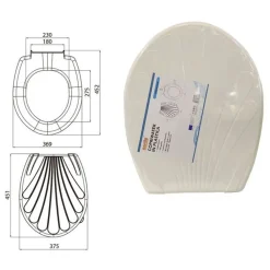 COPRIWATER COPRIVASO SEDILE WC IN PLASTICA TAVOLETTA DA BAGNO DALIA BIANCO 87638