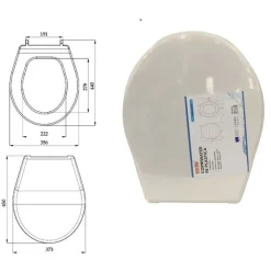 COPRIWATER COPRIVASO SEDILE WC IN PLASTICA TAVOLETTA DA BAGNO VIOLA BIANCO 87640