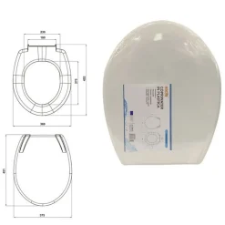 COPRIWATER COPRIVASO SEDILE WC WATER BAGNO IN PLASTICA MAGNOLIA BIANCO 87631
