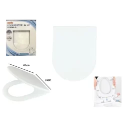 COPRIWATER UF UNIVERSALE SEDILE WC BIANCO WATER BAGNO FORMA D CHIUSURA AMMORTIZZATA 87645