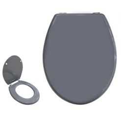 COPRIWATER UNIVERSALE BAGNO COPRI WC IN LEGNO MDF CERNIERE ACCIAIO GRIGIO 52985A