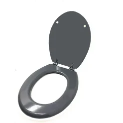 COPRIWATER UNIVERSALE BAGNO COPRI WC IN LEGNO MDF CERNIERE ACCIAIO GRIGIO 52985A