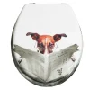 COPRIWATER UNIVERSALE CAGNOLINO CON OCCHIALI GIORNALE ARREDO BAGNO COPRI WC WATER