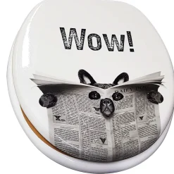 COPRIWATER UNIVERSALE CAGNOLINO NERO GIORNALE ESY_69004 TAZZA BAGNO WC WATER