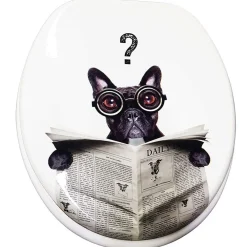 COPRIWATER UNIVERSALE CAGNOLINO NERO GIORNALE ESY_69002 TAZZA BAGNO WC WATER