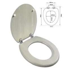 COPRIWATER UNIVERSALE IN LEGNO MDF RESISTENTE CON STAMPA LEGNO BEIGE CERNIERE WC