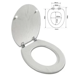 COPRIWATER UNIVERSALE IN LEGNO MDF RESISTENTE CON STAMPA LEGNO BIANCO CERNIERE