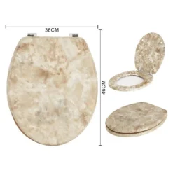 COPRIWATER UNIVERSALE IN MDF STAMPATO PIETRA CERNIERE REGOLABILI 46X36CM 55894