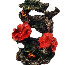 CORALLO IN RESINA ORNAMENTO PER ACQUARIO PARETE ROCCIOSA 11X8X14 CM DECORAZIONI