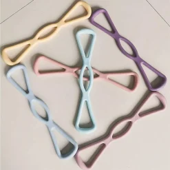 CORDA BANDE DI RESISTENZA GOMMA ESERCIZIO ESTENSIONE ALLENAMENTO FITNESS YOGA