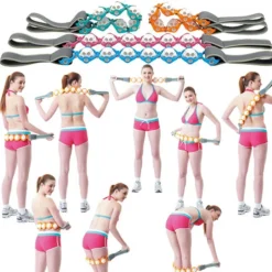 CORDA MASSAGGIANTE RULLI MANUALE ALLENAMENTO GLUTEI CELLULITE COSCE PESO RELAX