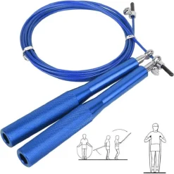 CORDA PER SALTARE 3 MT PVC LEGA DI ALLUMINO ANTISCIVOLO PORTATILE PER FITNESS