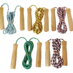 CORDA PER SALTARE ALLENAMENTO CROSSFIT JUMP ROPE PUGILATO FITNESS MANICI LEGNO