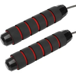 CORDA PER SALTARE IN ACCIAIO REGOLABILE CUSCINETTI A SFERA MANIGLIE IN SCHIUMA