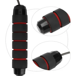 CORDA PER SALTARE IN ACCIAIO REGOLABILE CUSCINETTI A SFERA MANIGLIE IN SCHIUMA