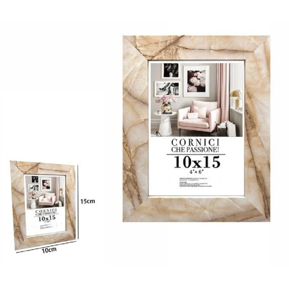 CORNICE FOTO PORTAFOTO QUADRI TELE POSTER 10 X 15 CM MODELLO EFFETTO MARMO 71658
