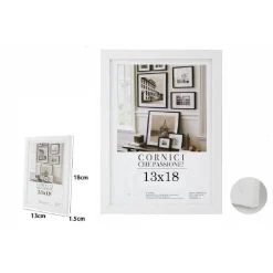 CORNICE PER FOTO FOTOGRAFIE QUADRI TELE POSTER PORTAFOTO 13 X 18 CM BIANCA 63146
