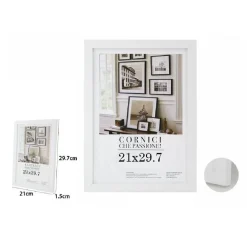 CORNICE PER FOTO FOTOGRAFIE QUADRI TELE POSTER PORTAFOTO 21X29.7 CM BIANCA 63150