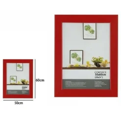 CORNICE PER FOTO FOTOGRAFIE QUADRI TELE DIMENSIONI 50 X 60 CM ROSSA PORTAFOTO