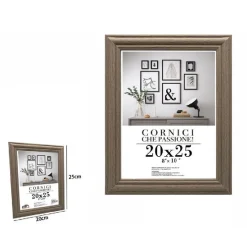 CORNICE PER FOTO PORTA FOTOGRAFIE QUADRI TELE 20 X 25 CM MODELLO LEGNO 71644