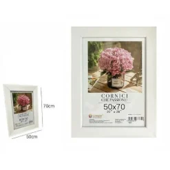 CORNICE PER FOTO POSTER QUADRI TELE PORTAFOTO 50X70CM 20"X28" COLOR BIANCO 68671