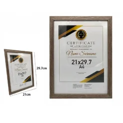 CORNICE PER FOTO QUADRI TELE PORTAFOTO A4 21 X 29.7 CM MODELLO LEGNO SCURO 70780