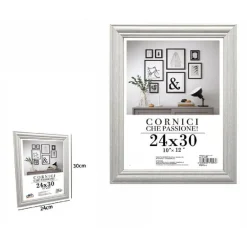 CORNICE PER FOTOGRAFIE QUADRI TELE POSTER PORTAFOTO 24X30CM MODELLO SILVER 71620