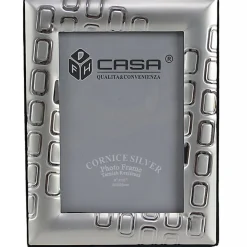 CORNICE PORTAFOTO PORTA FOTO FOTOGRAFIA 20X25CM SILVER DECORO EFFETTO SATINATO