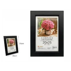 CORNICE PORTAFOTO PORTA FOTO FOTOGRAFIA 20 X 25 CM 8"X10" COLORE NERA 68652